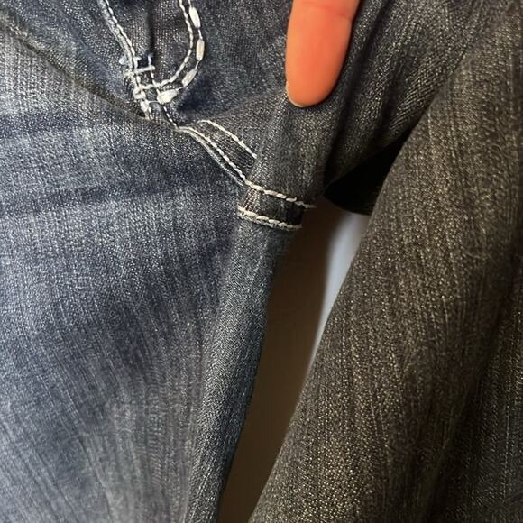 Grace in LA Womens Embellished Pocket Bling Flare Low Rise Jeans Size 30 (34) - Picture 8 of 12